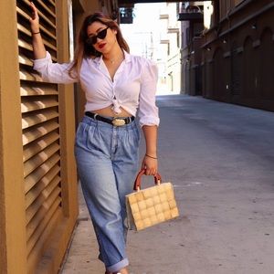 vtg pleated highwaisted jeans